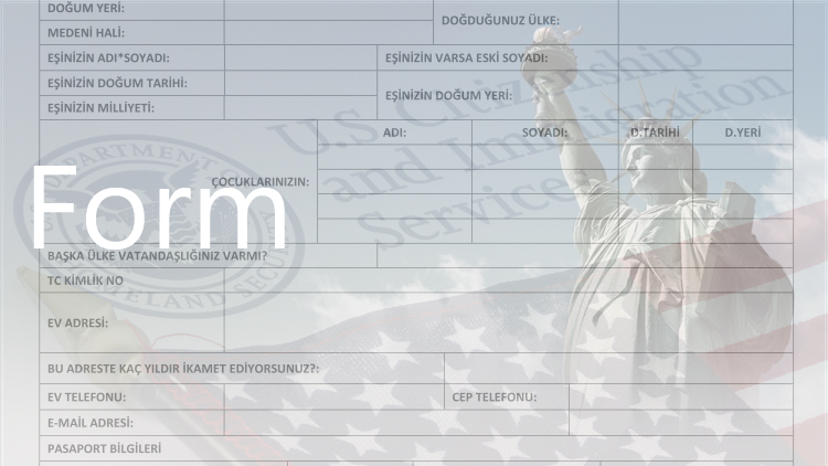 Amerika DS-160 Ön Bilgi Formu